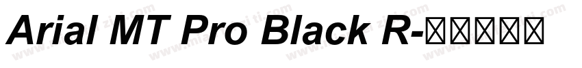 Arial MT Pro Black R字体转换